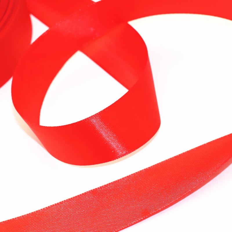 SWTOOL 1" Single Face Satin Ribbon 50 Yards Roll for Wedding Details, Sewing Projects, Gift Wrapping, Invitation Embellishments and Crafting Projects Etc (Red) - Image 2